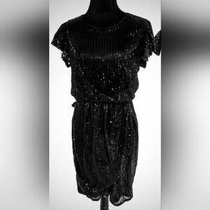 Sequin Cap Sleeve Glitter Party Cocktail Dresses